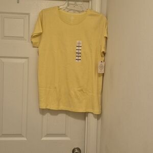 St. John's Bay Yellow Short-Sleeve Crewneck Tee